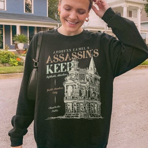 Assassin's Keep Sweatshirt | Throne Of Glass Merch Aelin Galathynius Terrasen Licensed SJM Merch ACOTAR Crescent City Manon Blackbeak Gift