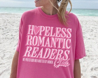 Camicia da libro romantico / Colori comfort libresco Libro romantico Ragazza amante dei libri Girocollo Lettore romantico Libro Club T-shirt Regalo libresco per lei