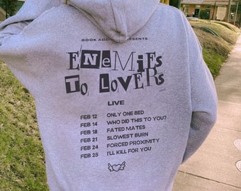 Enemies To Lovers Hoodie | Book Trope Sweatshirt Bookish Morally Grey Romantasy Shirt Smut Reader Dark Romance Shirt Book Lover Gift For Her