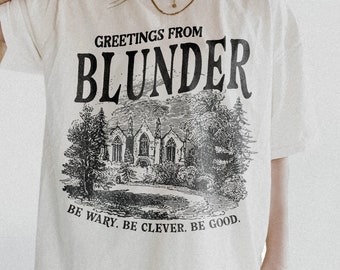Shirt met één donker raam | Blunder Wees op je hoede Wees slim Be Good Gelicentieerde Shepherd King door Rachel Gillig Merch Elspeth Spindle Rayvn Yew Destrier
