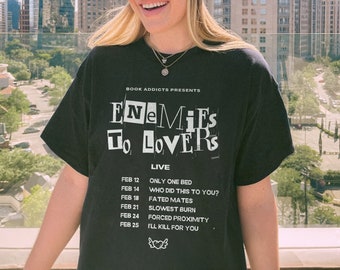 Enemies To Lovers Shirt | Book Tropes T-Shirt Bookish Morally Grey Romantasy Sweatshirt Smut Reader Dark Romance Shirt Book Lover Gift