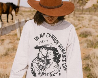 Bookish Cowboy Romance Era Sweatshirt | Country Book Club Western Book Lover Smut Reader Spicy Books Chestnut Springs Dark Romance Merch