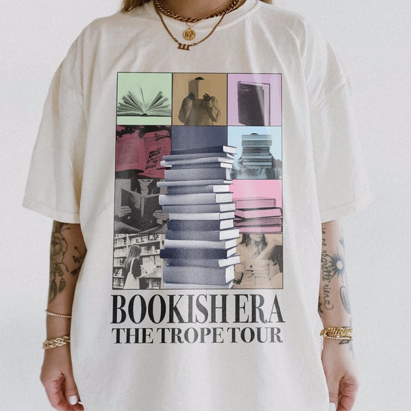 Bookish Era Comfort Colors Shirt | Book Lover T-Shirt Concert Reader Tee Born To Read Book Tropes Gift For Reader Romance T-Shirt Read More