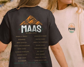 Sarah J Maas National Parks Shirt | SJM Universe Licensed Merch ACOTAR TOG Crescent City, Velaris, Terrasen, Lunathion Fantasy Reader Shirt