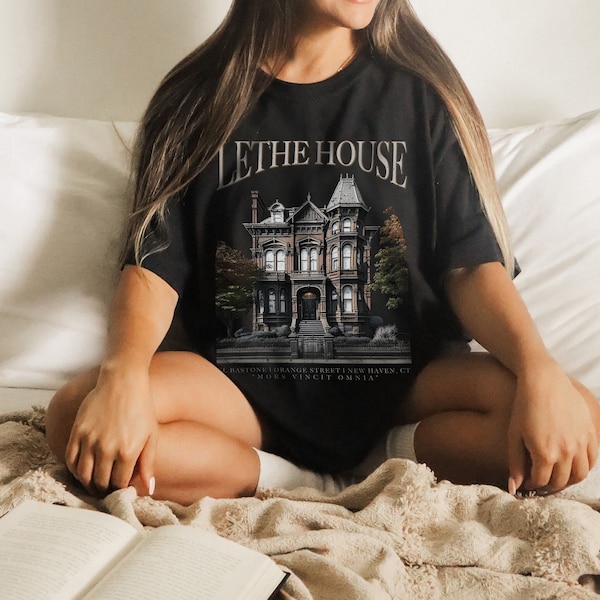 Lethe House Shirt | Il Bastone Ninth House Hell Bent Alex Stern Darlington Dawes Leah Bardugo Merch Dark Academia Yale Secret Society Book