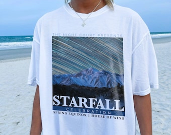 Starfall ACOTAR Shirt | Night Court House Of Wind Velaris Sarah J Maas Licensed Merch Rhysand Cassian Feyre Nesta Gift For ACOTAR Fan Tee