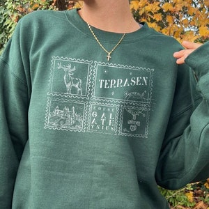 Terrasen Sweatshirt | Throne Of Glass Aelin Galathynius Shirt Rowan Whitethorn Dorian Thirteen Manon Blackbeak Licensed SJM Merch ACOTAR TOG