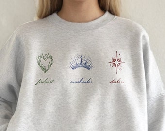 Sarah J Maas Sweatshirt | Fireheart Aelin Galathynius Cursebreaker Feyre Starborn Bryce Quinlan Licensed SJM Merch ACOTAR Throne Of Glass