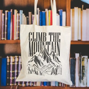 ACOSF ACOTAR Tote Bag | Climb The Mountain Nesta Archeron Cassian Valkyrie Gwyn Emerie Velaris Ramiel Valkyrie Sweatshirt Licensed SJM Merch