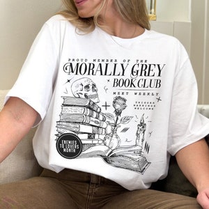 Morally Grey Book Club Shirt | Dark Romance Crewneck, Spooky Season Sweatshirt, Bookish Shirt Vintage Bookish Gift For Book Lover Reader