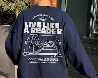 Book Lover Sweatshirt, Cozy Reader Sweater, Book Club Crewneck
