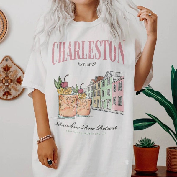 Charleston Bachelorette Comfort Colors T-Shirt | Charleston Bachelorette Party, Trendy Bachelorette Shirt, Vintage, South Carolina Bride