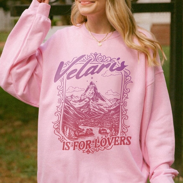 Velaris Is For Lovers Sweatshirt | ACOTAR Night Court Of Dreams Rhysand Feyre Cassian Nesta Licensed SJM Universe Merch Crescent City Gift