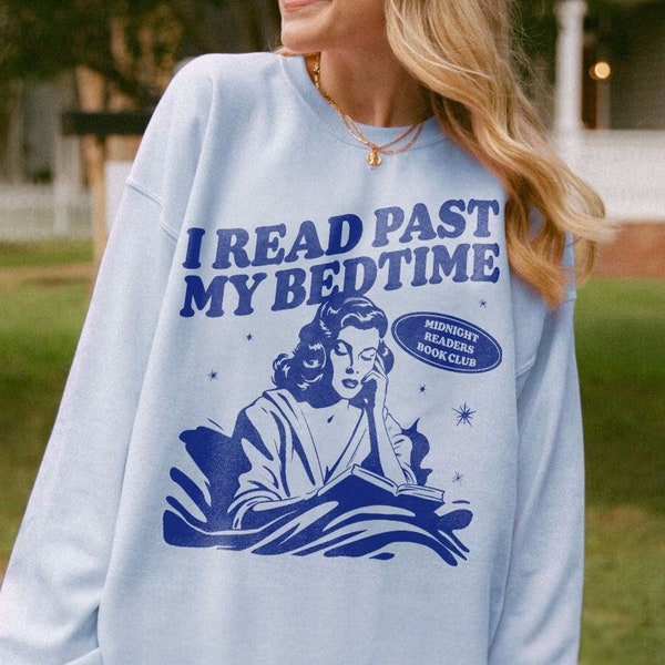 Reader Sweatshirt | Midnight Book Club Sweatshirt For Her, Book Lover Shirt Retro Reader Smut Slut Book Addict Gift Romance Reader Shirt Art