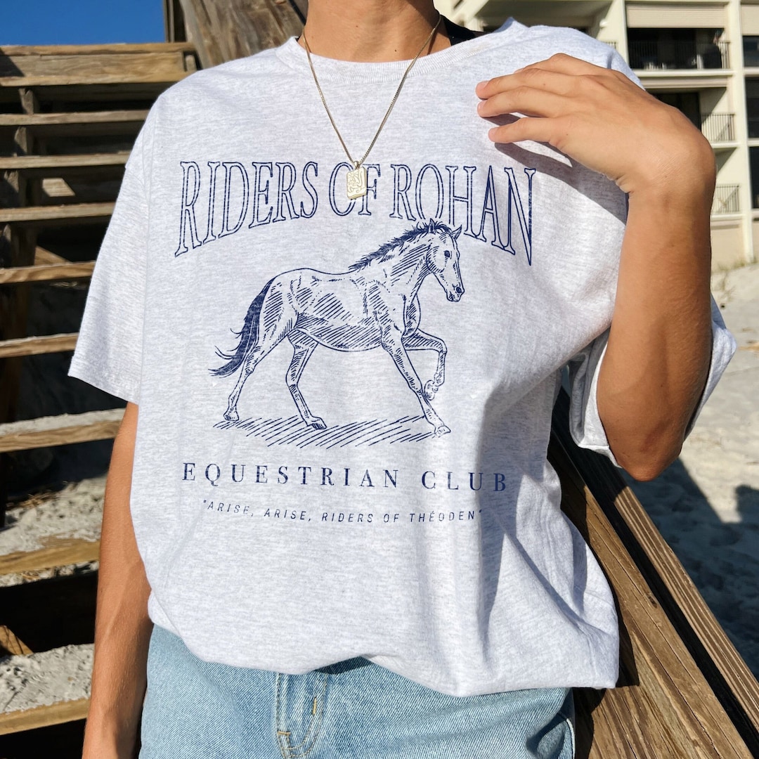 Riders of Rohan Equestrian Club Shirt LOTR Fantasy Merch Aragorn Frodo