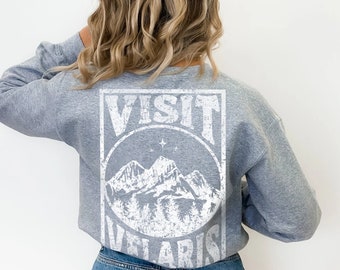Visit Velaris ACOTAR Travel Sweatshirt | Night Court Sarah J Maas Lizensiertes Merch Throne Of Glass Crescent City Distressed Hoodie Shirt
