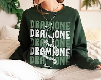 Felpa Dramione / Camicia Dramione Malfoy Manner, Bookish Fan Fic, Magic Wizard School Merch, Green Snake House Dark Romantasy Gift Reader