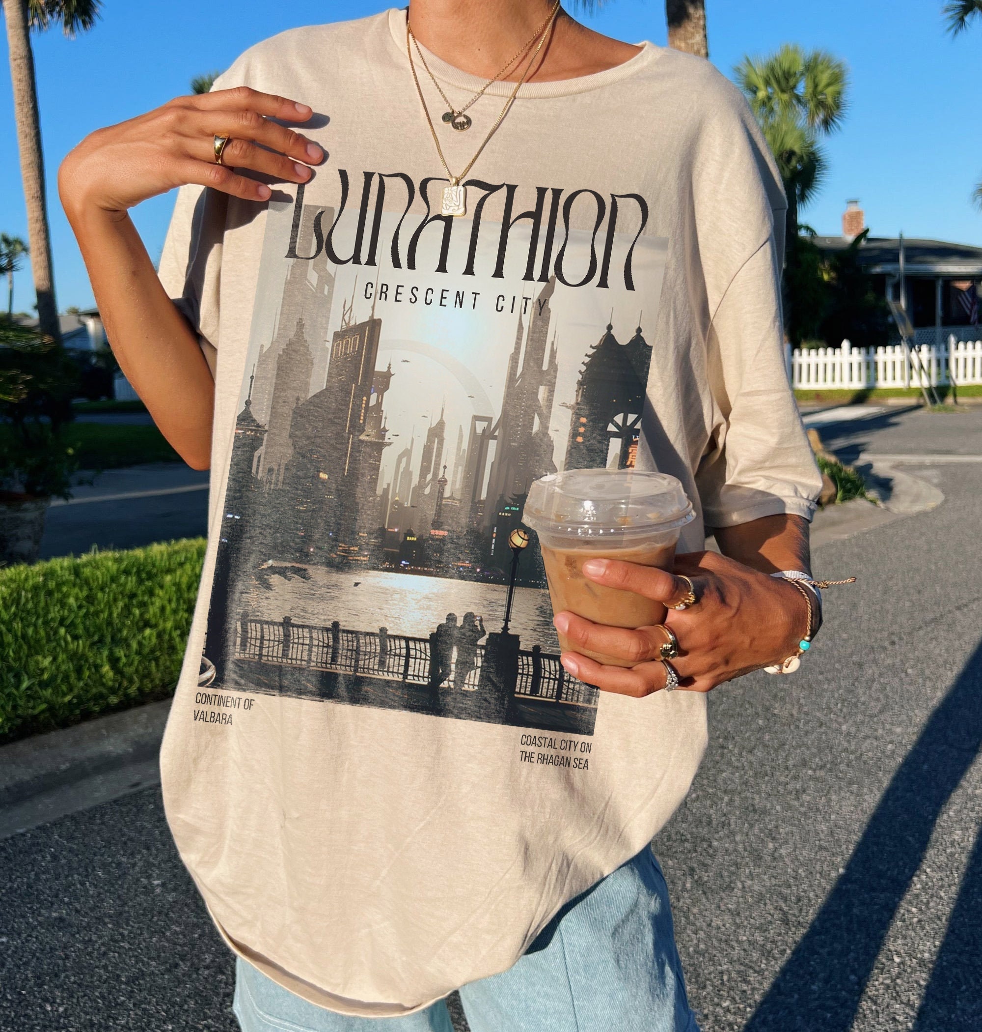 Lunathion Shirt - Crescent City Hunt Athalar Bryce Quinlan Ruhn Danaan umbra Passport Travel Vintage HOEAB HOSAB acotar SJM Licensed Merch