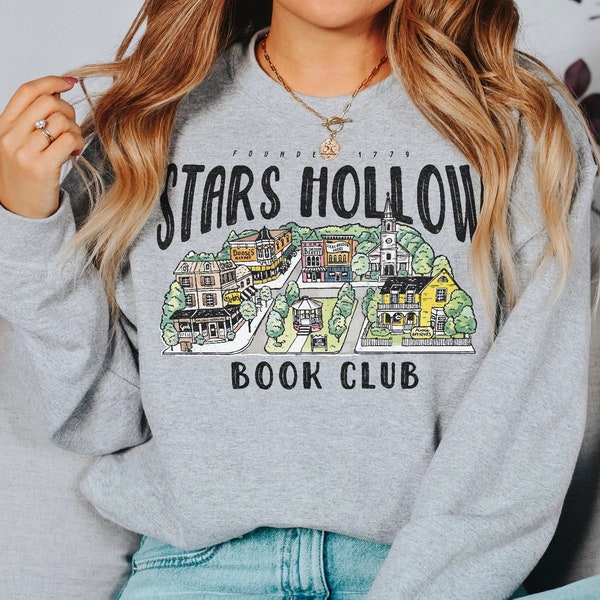 Sterren holle boekenclub sweatshirt | Gilmore Girls, Rory Lorelai Dragon Fly Inn, Luke's Diner, Chilton, Bookish Sweatshirt Vintage Design