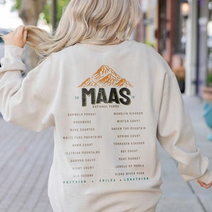 Sarah J Maas National Parks Sweatshirt SJM Universe Licensed Merch ACOTAR TOG Crescent City, Velaris, Terrasen, Lunathion Fantasy Reader image 2