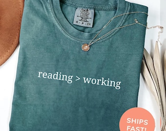 Comfort Colors® Read Work Shirt, Book Lover Shirt, Bookworm Shirt, Booknerd Shirt, Bookish Shirt, Reading Shirt, Book Lover, Shirt for Women