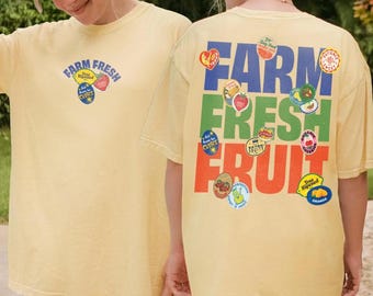 Summer Fruit Shirt | Vintage Graphic Fruit Shirt Aesthetic Summer Tee Trendy Farmer's Market Tomato Girl Summer Gardening Gift Tee Berry