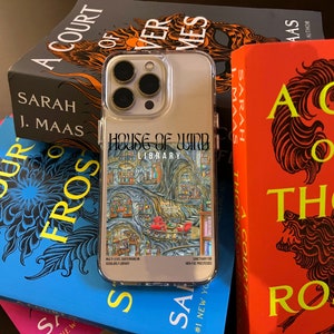 ACOTAR House Of Wind Library Velaris Night Court Phone Case - iPhone Case Cassian Nesta Feyre Rhysand TOG Crescent City Art March