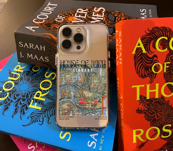ACOTAR House of Wind Library Velaris Night Court Phone Case iPhone Case  Cassian Nesta Feyre Rhysand TOG Crescent City Art March 