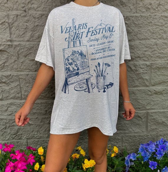 Velaris Art Festival Shirt | ACOTAR Night Court Licensed SJM Merch Feyre Archeron Nesta Rhysand Cassian Bookish TOG Crescent City Fan Hoodie