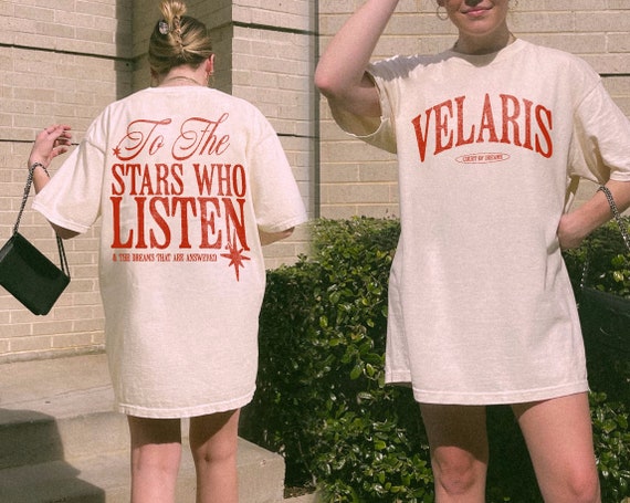 ACOTAR Comfort Colors Shirt | To The Stars Quote T-Shirt Velaris Night Court Rhysand Feyre Licensed SJM Universe Merch Bookish Shirt Gift