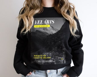 Night Court City Of Velaris Magazine Sweatshirt - Sarah J Maas Licensed ACOTAR Crescent City TOG Shirt Merch Rhysand Feyre Cassian Nesta
