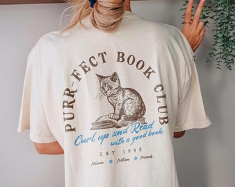 Cat Bookish Shirt | Book Club T-shirt For Cat Lovers, Reading t-shirt, Books Reading, Gift for Cat Lover, Book lover gift, Bookish Hoodie