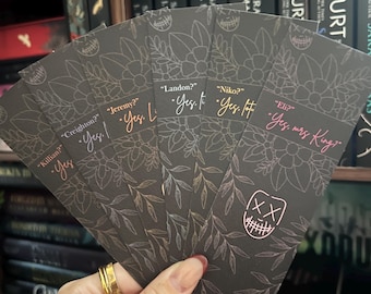 Double Sided Hammered Texture Card Bookmark Legacy of Gods | Rina Kent Inspired | God Of Malice | God Of Wrath | God Of Ruin | God Of Fury