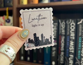 Crescent City inspiriert | Lunathion | Leuchten Sie es auf | Stempel Aufkleber | Velaris | Glitzer Sticker | Wasserflasche | Kindle Aufkleber