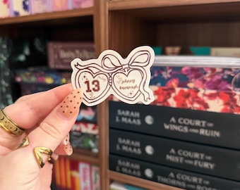 Boys of Tommen Johnny Kavanagh Heart Locket Sparkle Sticker | Chloe Walsh | Shannon | Binding 13 | Keeping 13 | Girly | Bookish | Booktok
