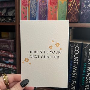 Here’s To Your Next Chapter Good Luck Card | New Job, New Home, New Adventures | New Chapter Congratulations | Celebratory Card