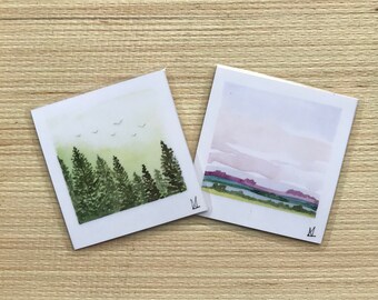 Grounded Collection Watercolour Magnets: Prints