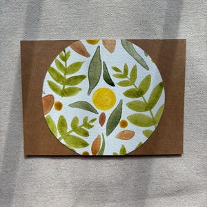 Carte nature originale faite main à l'aquarelle : pour toutes les occasions