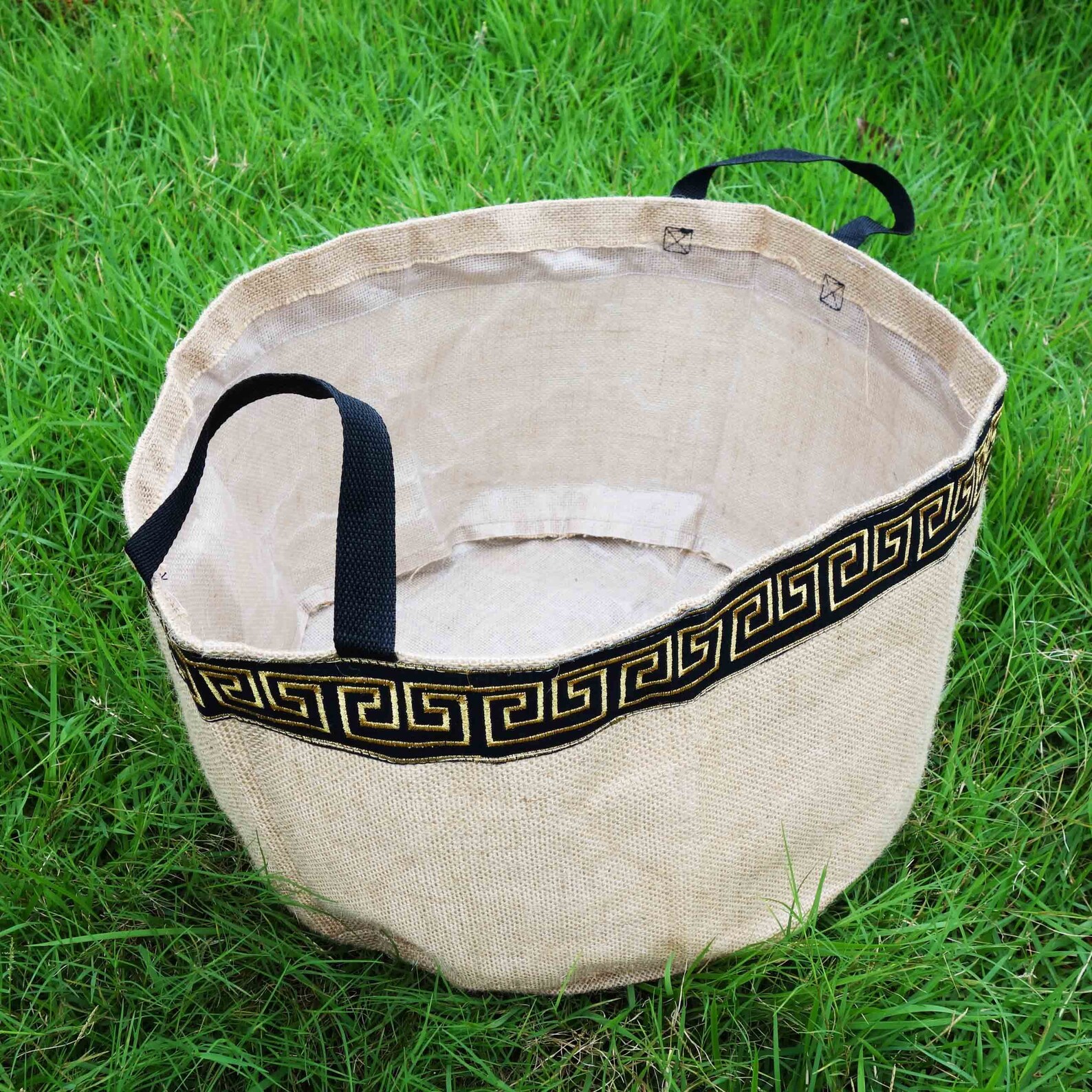 Burlap Grow Bags Garden Pots Classic Embroidery Lace 10 Etsy