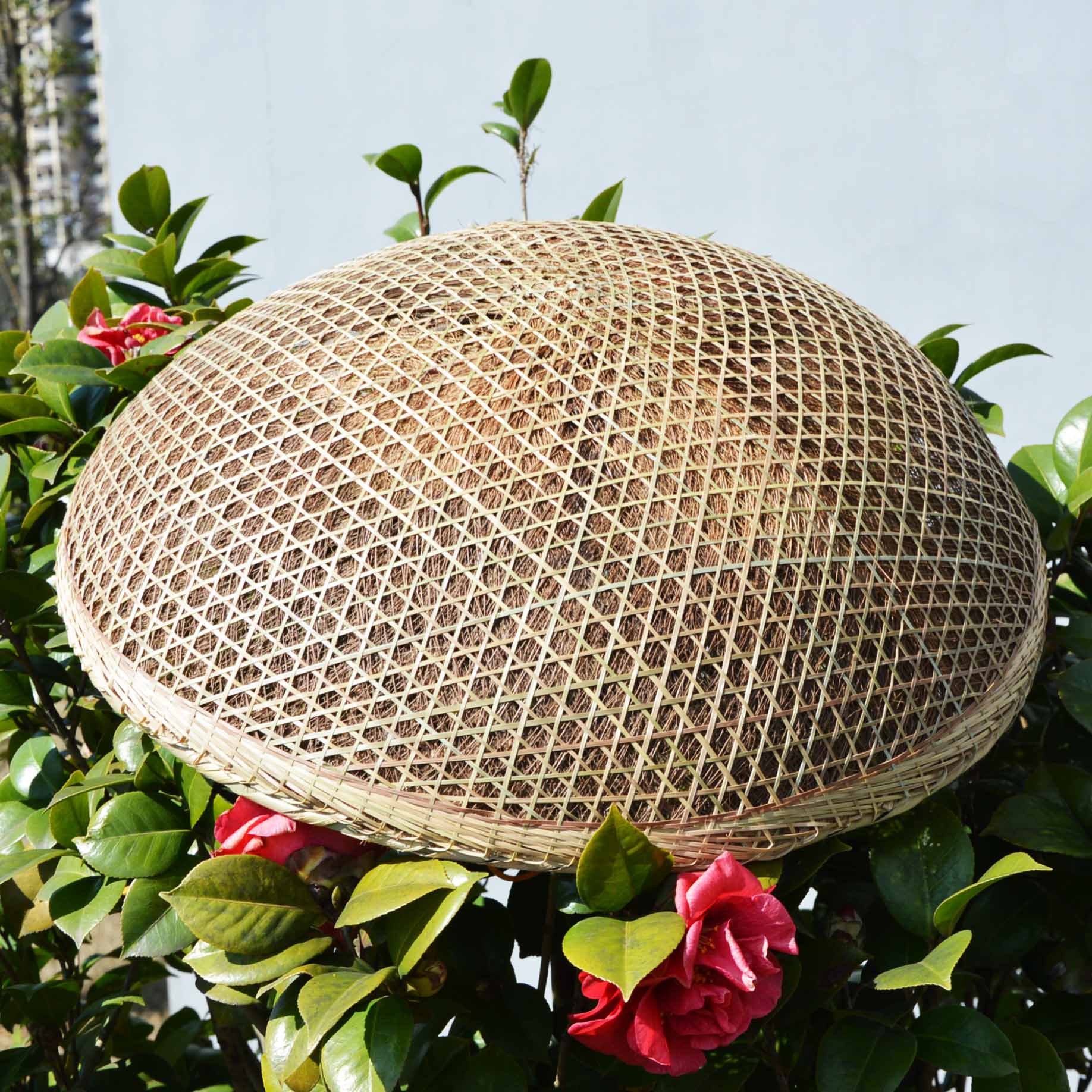 Chinese Hemispherical Bamboo Farmer Rice Hat Oriental Asian | Etsy