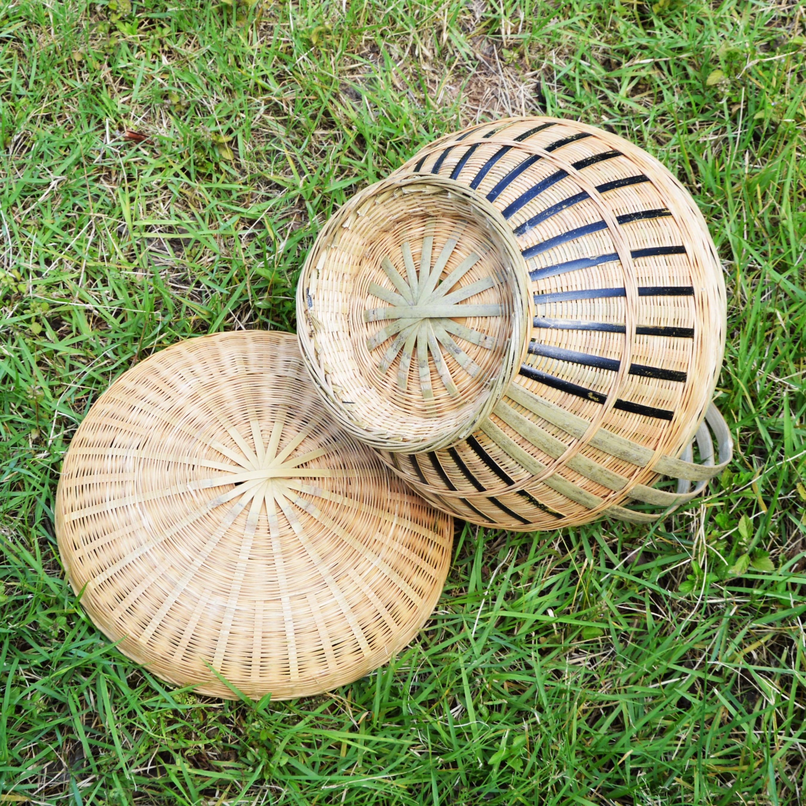 Handwoven Bamboo Basket With Lid and Handle. Natural Etsy UK