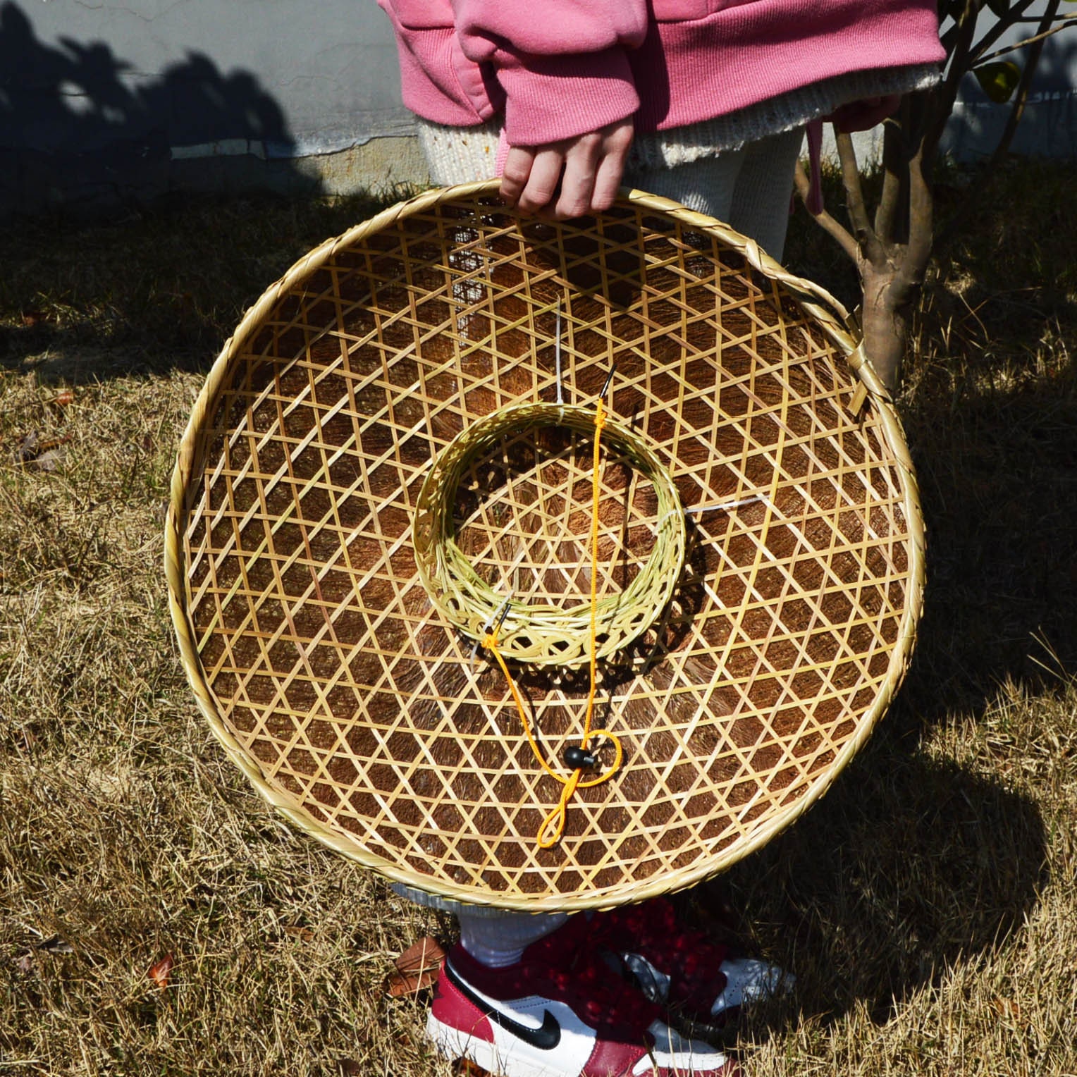 Chinese Hemispherical Bamboo Farmer Rice Hat Oriental Asian | Etsy