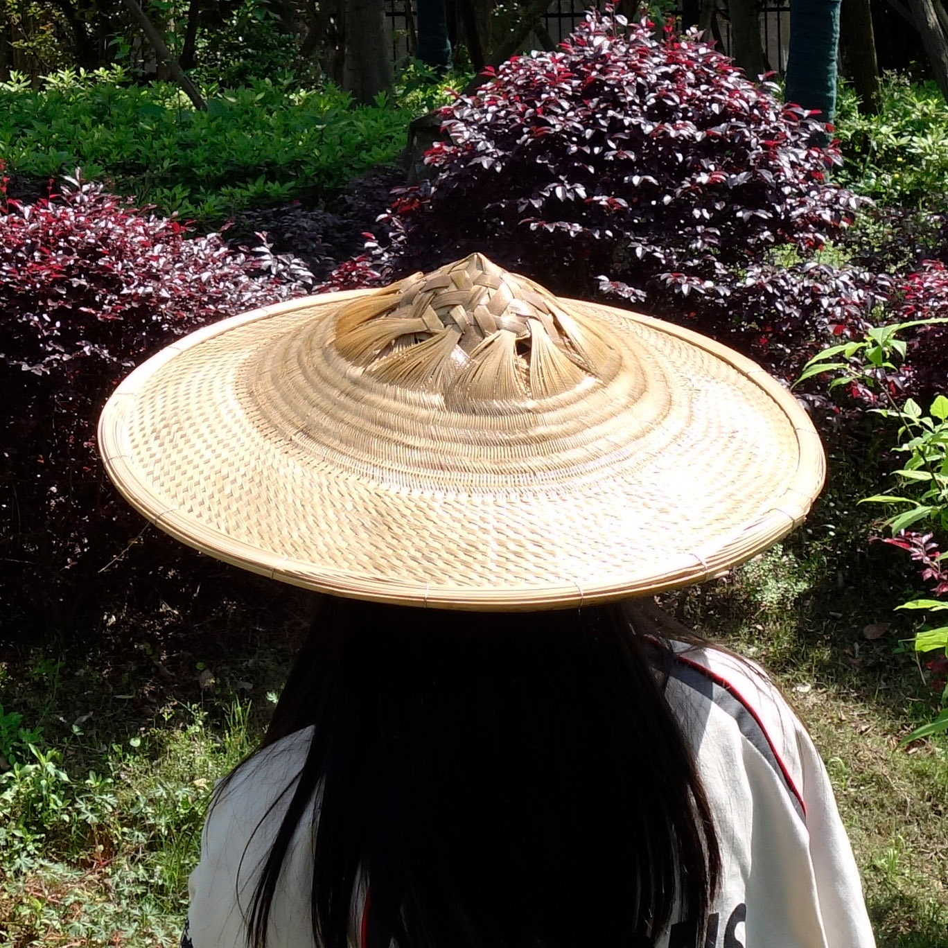 Sombrero trenzado de bambú Sombrero chino Sombrero oriental Sombrero para  el sol Niñas Sombrero hecho a mano Artesanía Sombrero de pesca estilo A  Yinane Sombrero trenzado de bambú