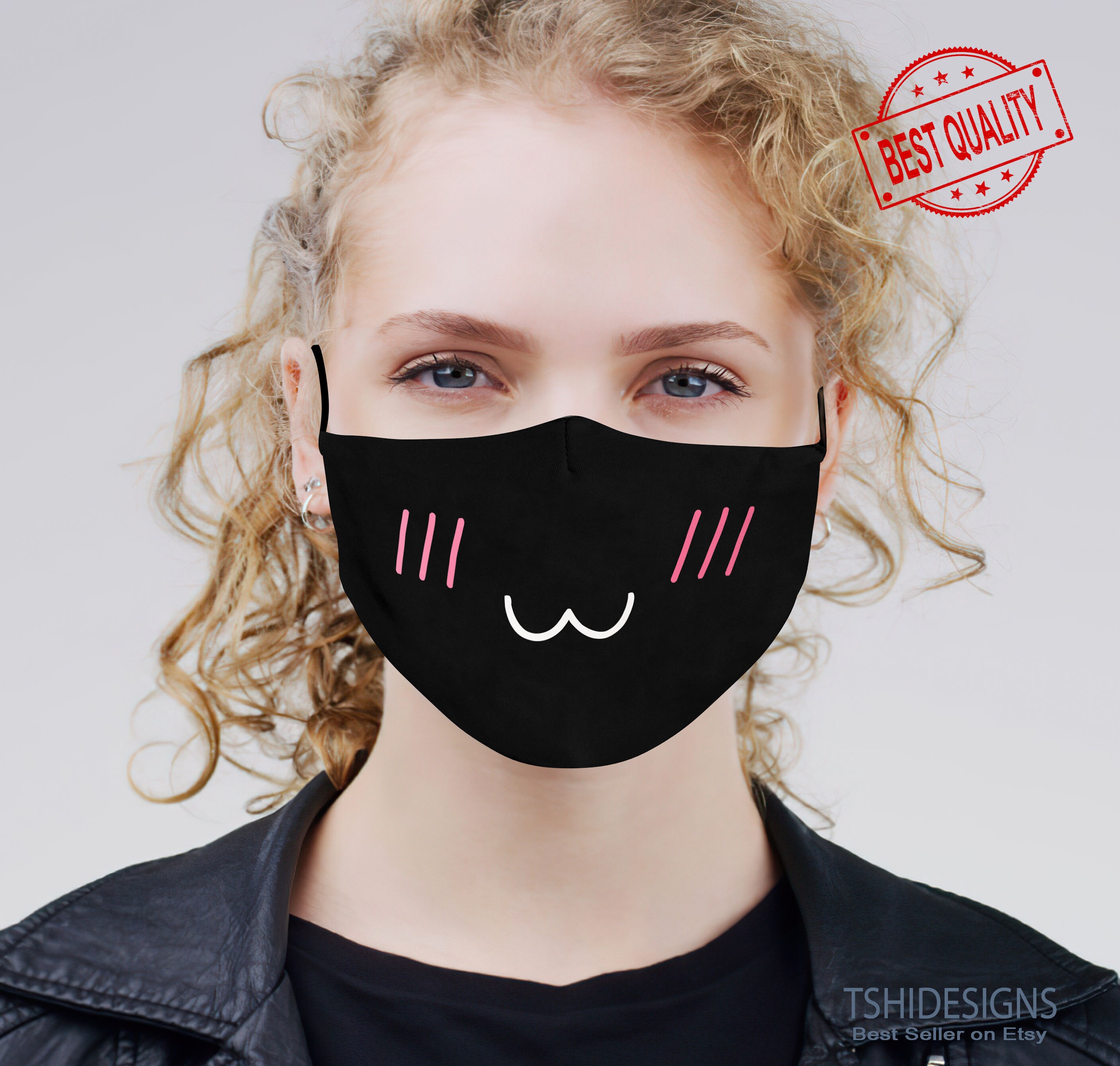 Uwu blushu Mask Mixed Fabric Face Mask Etsy