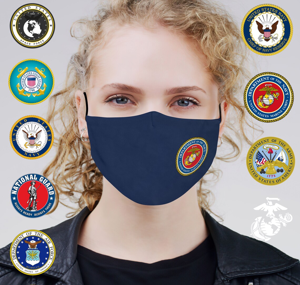 US Navy Face Mask Veteran Face Mask Military Face Mask Etsy