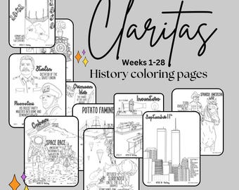 Claritas Ciclo 4 Historia - Libro para colorear - Semanas 1-28