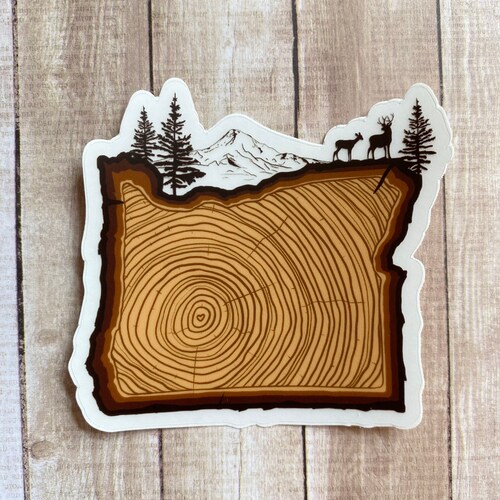 Oregon Timber Sticker clear Oregon State Decal Timber Etsy