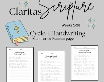 Práctica de escritura a mano de manuscritos bíblicos - Ciclo 4 de Claritas