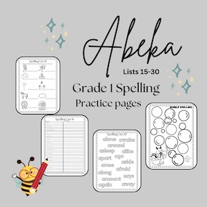 Abeka Grade 1 Spelling Practice