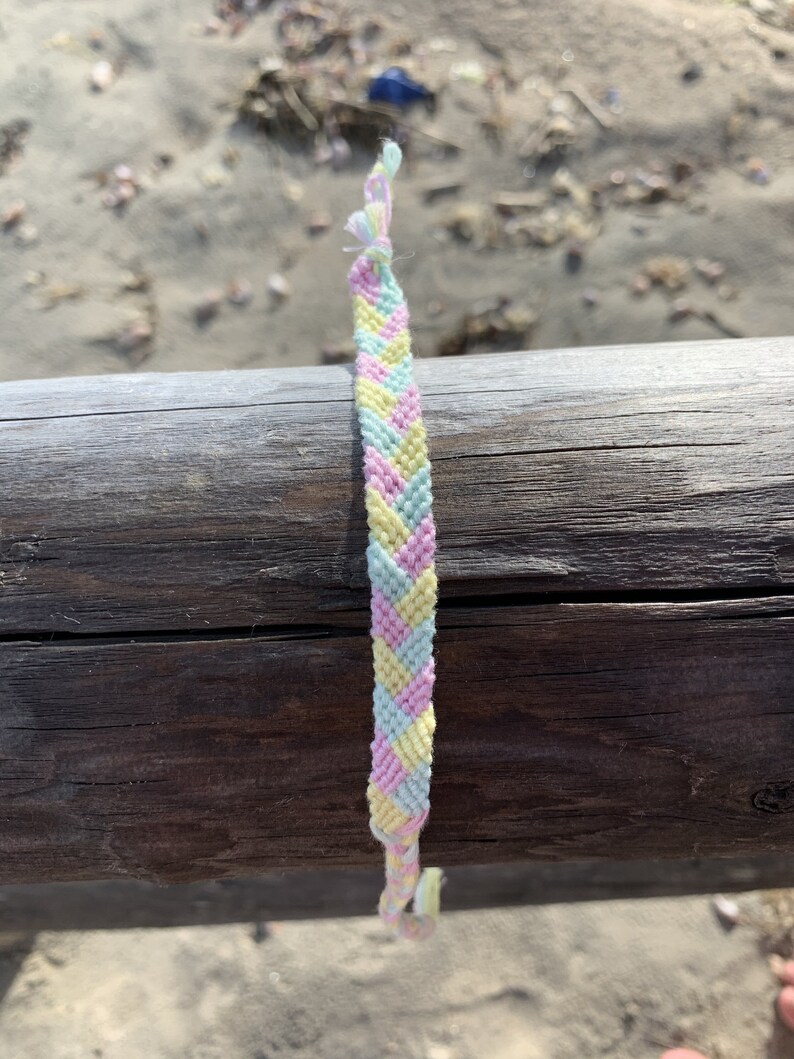 Custom Braided Stitch String Bracelet Friendship Embroidery Etsy